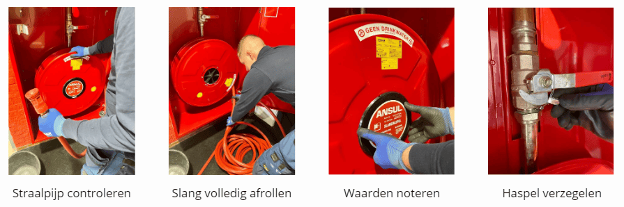 Onderhoud haspel brandblusser
